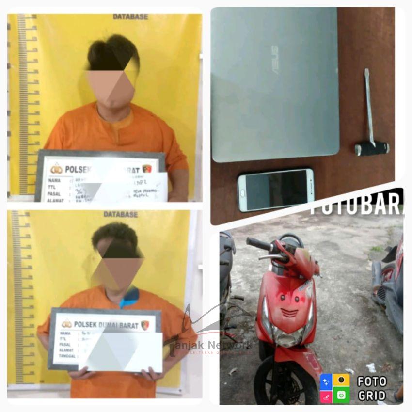 Dua Pelaku Spesialis Pencurian Rumah Kos Di Dumai Ditangkap