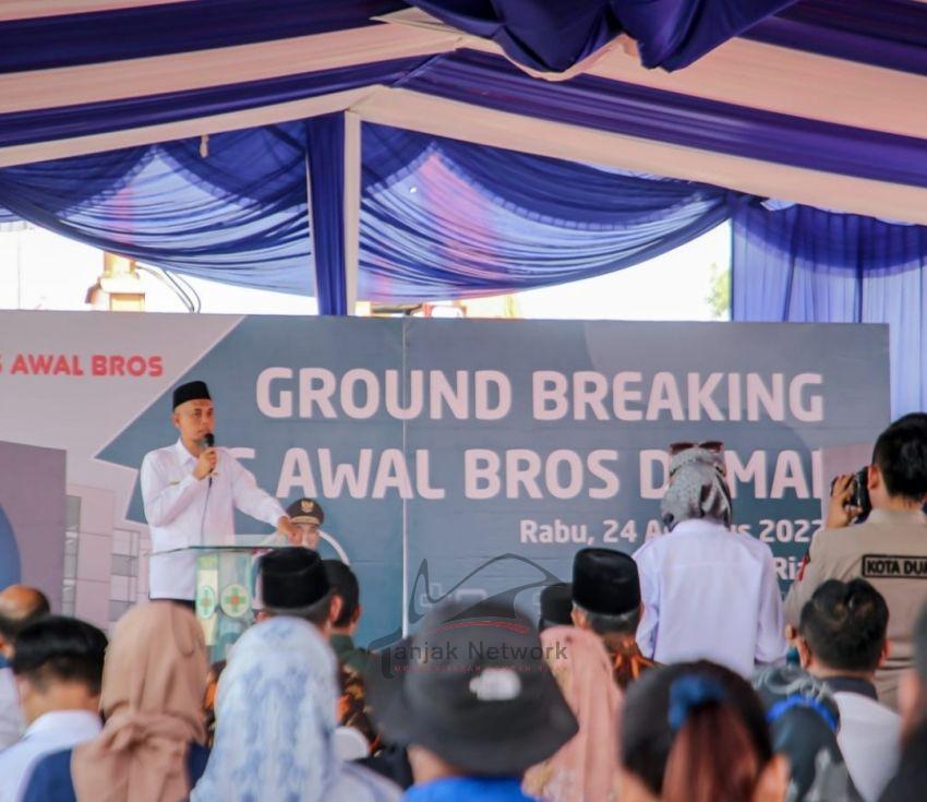 RS Awal Bros Hadir di Dumai, Walikota Resmikan Penanaman Tiang Pancang Perdana