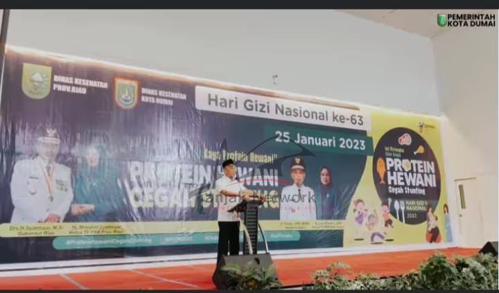 Walikota Dumai Buka Acara Peringatan Hari Gizi Nasional Tingkat Provinsi Riau Ke 63
