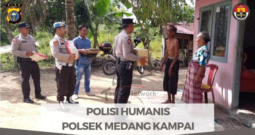 Kapolsek Medang Kampai Sambangi Orang Tua Renta Dalam Rangka Kegiatan &lsquo;Polisi Humanis&rsquo;