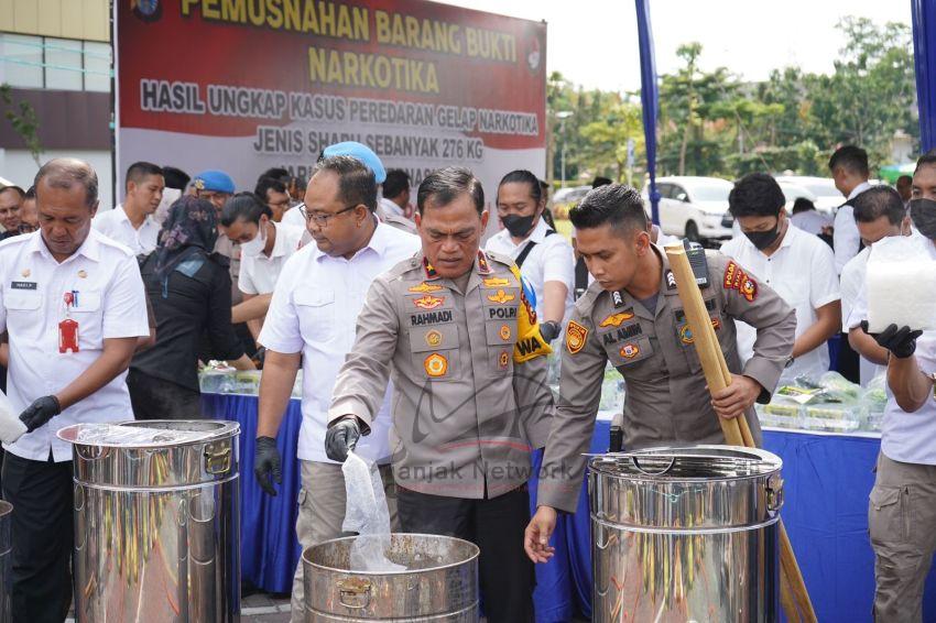 Pimpin Pemusnahan Barang Bukti Narkoba 276 Kg Sabu, Wakapolda Riau Brigjen Rahmadi : Kita Selamatkan Jutaan Jiwa