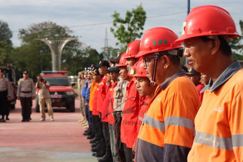 Polres Bersama Kodim 0320 Dumai Gelar Perlengkapan Satgas Karhutla