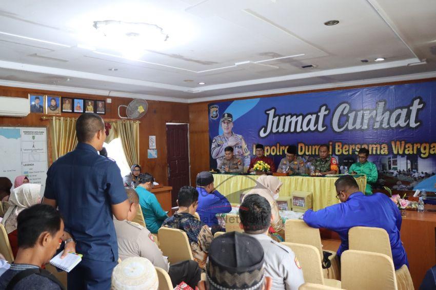 Untuk Menampung Persoalan Ditengah Masyarakat, Polres Dumai Terus Gelar Jumat Curhat