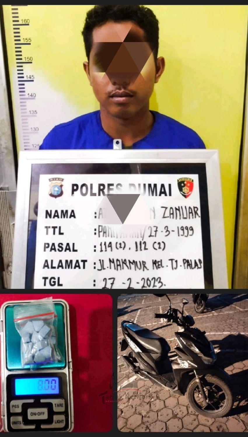 Diduga Pengedar Pil Ekstasi, AZ Disergap Tim Opsnal Sat Res Narkoba Polres Dumai