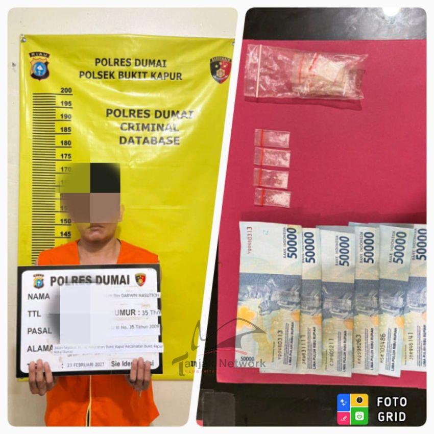 Diduga Pengedar Sabu, Warga Bukit Kapur Ini Dibekuk Polsek Bukit Kapur