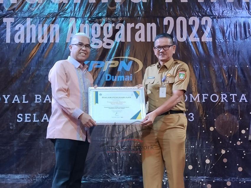 Kelola Anggaran Dengan Baik, Pemko Dumai Raih Gelanggang Awards Tahun 2022