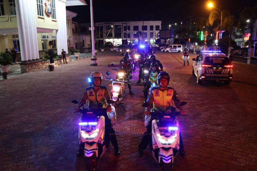 Antisipasi Gangguan Kantibmas, Polres Dumai Patroli Skala Besar