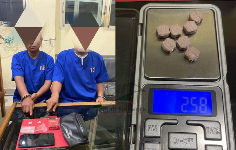Dua pelaku Diduga Pengedar Pil Ekstasi Digrebek Polres Dumai