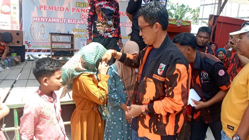 Sambut Ramadhan, Pemuda Pancasila Sungai Sembilan Dumai Gelar Bakti Sosial