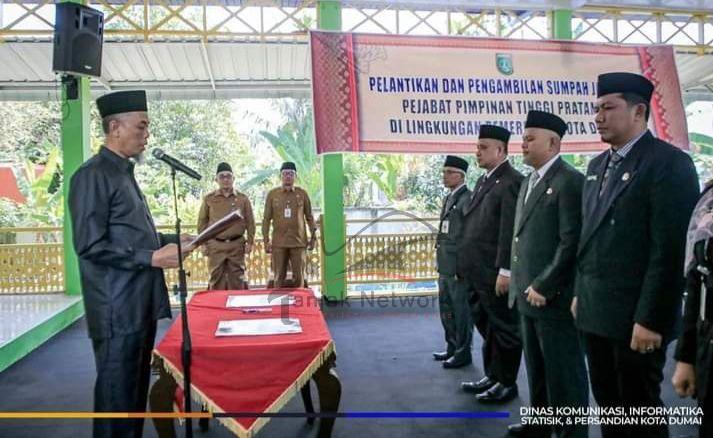 Walikota Dumai Lantik Lima Eselon IIB Di Lingkungan Pemko Dumai,  Ini Jabatannya