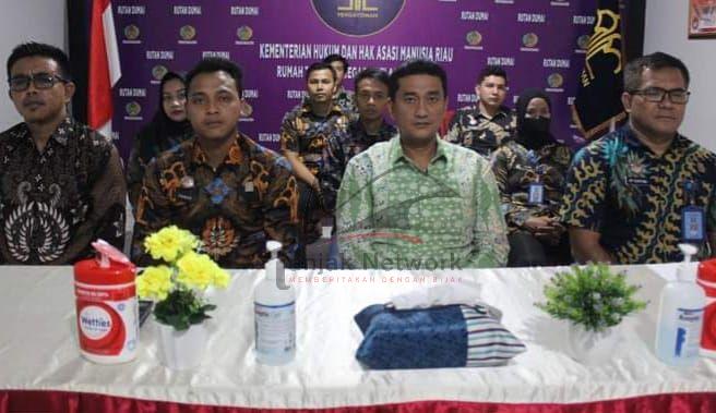 Rutan Dumai Ikuti Evaluasi Pelaksanaan Keamanan Dan Kunjungan Hari Raya Idul Fitri 1444 H
