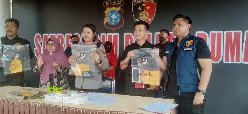Polres Dumai Rilis Dua Rampok 11 Kali Beraksi
