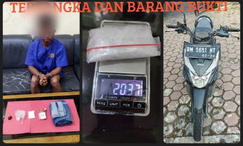 Warga Rupat Utara Bengkalis Diringkus Polres Dumai Dalam Kasus 20,37 Gram Sabu