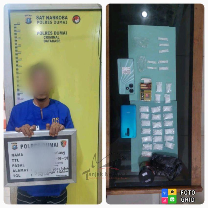Polres Dumai Bekuk Warga Lubuk Gaung Terlibat Kasus Narkotika