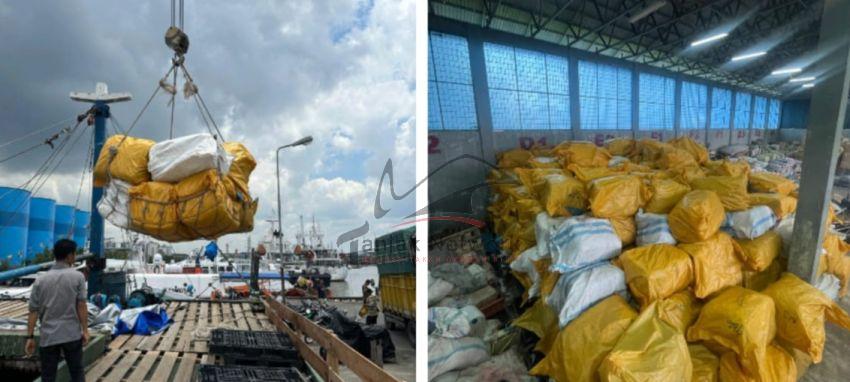 BC Dumai Tindak Awak Kapal Penyeludup 277 Ball Kain Bekas Asal Malaysia