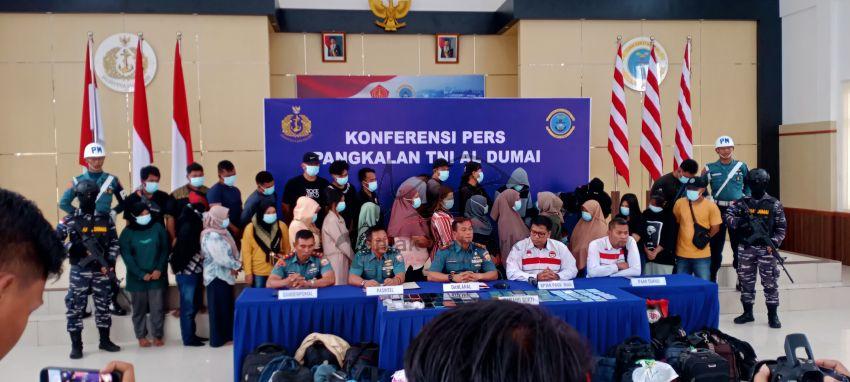 Renca Diberangkatkan Ke Malaysia Lewat Jalur Ilegal, 31 Calon PMI Diamankan Lanal Dumai