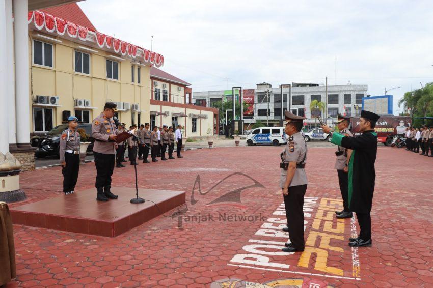 Kapolres Dumai Pimpin Upacara Sertijab Dan Pelantikan Kabag SDM Polres Dumai