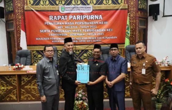 DPRD Dumai Gelar Paripurna Penutupan Masa Persidangan III Mei-Agustus 2023