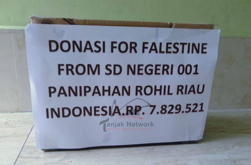 SD Negeri 001 Panipahan Kecamatan Pasir Limau Kapas Rohil Galang Donasi Untuk Palestina Terdampak Peperangan