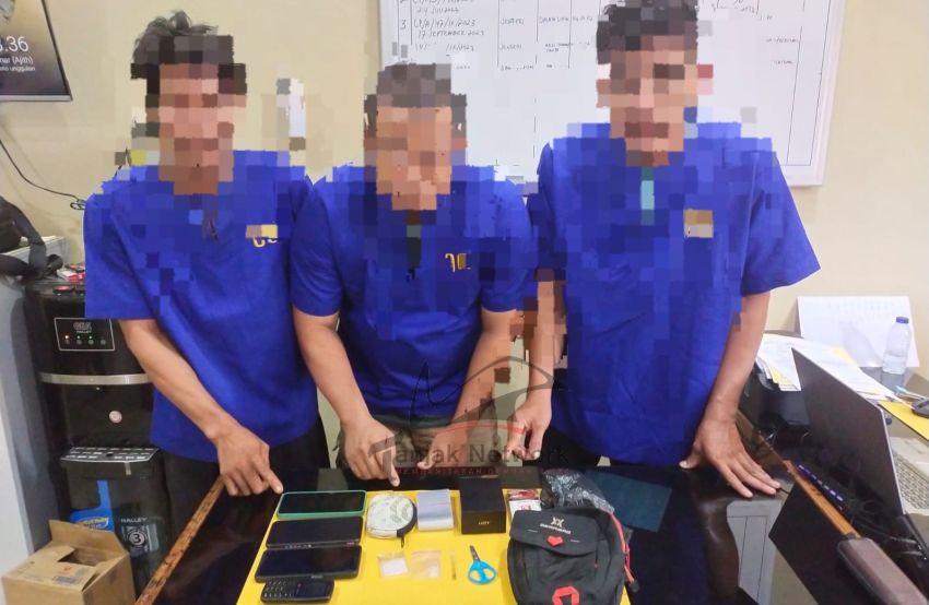 Tiga Warga Lubuk Gaung Sungai Sembilan Dicokok Polres Dumai Kasus Narkotika Sabu 2 Paket