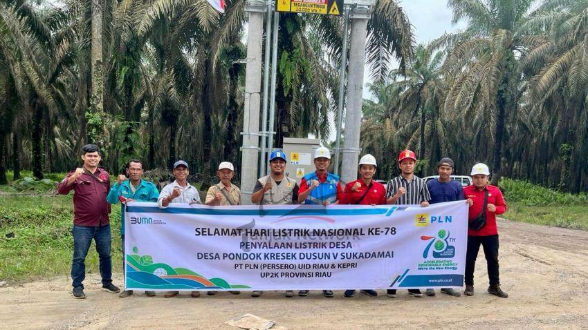 Warga Rokan Hilir Apresiasi PLN Hadir Di Daerah Terpencil, Sebanyak 330 Keluarga Nikmati Listrik 24 jam