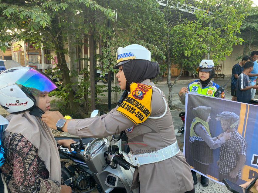 Polres Pelalawan Ikut Berpatisipasi Ciptakan Kamseltibcar Lantas Sebagai Upaya Mengurangi Kecelakaan